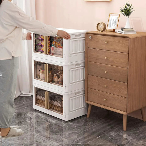 Slim Side Access White Storage Tower Featuring Stackable Plastic Bins With Secure Lids For Effortless Home Organization In Tight Spaces That Are Straight Up Built Different For Daily Use