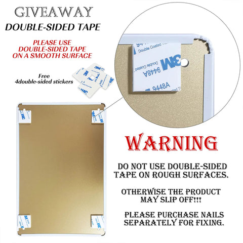 Back of Humorous Sarcastic Engineer Office Wall Sign Plaque Eight By Twelve Inches Metal Room Decor with double-sided tape included.