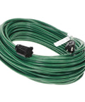 Coiled 100 Ft 16/3 SJTW Green Outdoor Extension Cord With 3 Prong Grounded Plug 10 Amp 1250 Watt Water and Weather Resistant