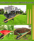 Wood Replacement Wheelbarrow Handles Kit With 304 Stainless Nuts And Bolts, Includes 2 Wedges, Tough Seal Coat, pre-drilled handles with wheelbarrows.