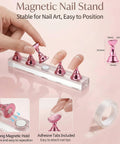 Beginner Home DIY Press On Nail Kit With 15 Nail Art Brushes 5 Dotting Pens Nail Stand Double Sided Tape And All In One Nail Tech Tools