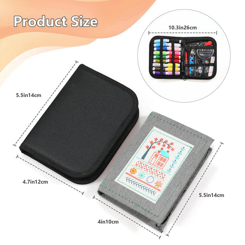 Compact All In One Hand Embroidery Book Kit for Adults and DIY Craft Lovers with illustrated cover and open toolkit view