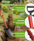 Beefy Heavy Duty Trench Shovel For Digging And Planting With Narrow 12 Inch Spade And 47 Inch Handle in garden trench