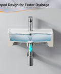 Sloped design for faster drainage in a Bathroom Wash Basin(45 * 31 * 13cm) - Countertop/Wall-Mounted Recular Sink (Whitle)