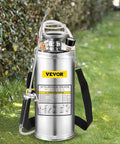 2-Gallon Stainless Steel Hand Pump Sprayer With 20-Inch Wand And 3-Foot Reinforced Hose on grass for lawn care