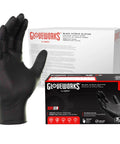 GloveWorks black nitrile disposable gloves, XL, 5 mil, for cooking/food prep, case of 1000
