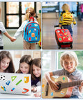 Totally Back To School Sticker Pack 47 Pcs Waterproof Decals used on backpacks, laptop, suitcase, and guitar by children and students.