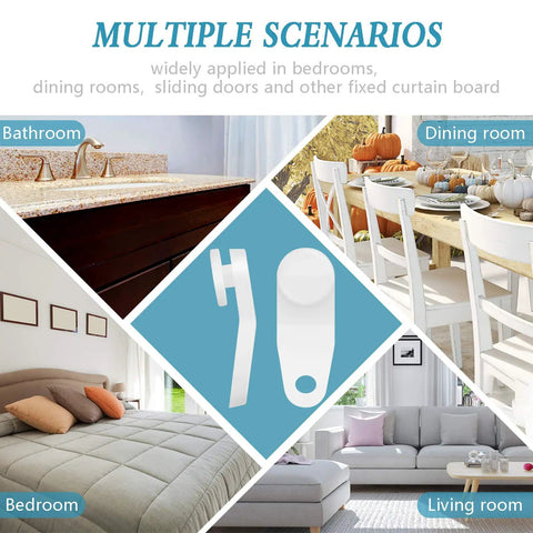 100 Pieces White Plastic Traverse Rod Slides For Curtain Replacement, Snap In Traversing Slides Track Gliders For Window Door And Shower Curtains, Durable Plastic, Easy Install, Long Lasting in bedroom, bathroom, dining room, living room