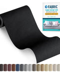 Heavy Duty Self Adhesive Fabric Repair Tape For Couch And Jeans 4 By 80 Inch Black roll with multicolor options for repairs.