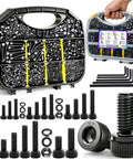 All In One 2000 Piece Metric Screw Kit With M2 Through M6 Machine Screws Hex Socket Head Cap Bolts Nuts And Washers Twelve
