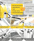 Infographic highlighting benefits of 20s Fast Heat Commercial Steam Cleaner 3000w Heavy Duty Steamer With 6 Accessories 35l Tank Washer.