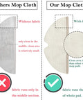 Comparison of mop cloths, one without full fabric coverage and the other with full fabric, part of Replacement All In One Accessories Kit For Roborock And Xiaomi Vacuum Cleaners S4 S5 S6 E4 E20 E25 E35 S50 Q5 22 Pack With Two Main Brushes Six Side Brushes Four Filters Four Mop Cloths And Six Water Tank Filters.