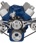 V Belt Kit For Small Block Ford 289 302 With Late Water Pump And Ford Style Power Steering Pump Billet Aluminum Pulleys And Brackets