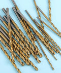 Rock Solid 60 Pc Fully Ground Micro Twist Bits Set Featuring Titanium Coating High Speed Steel For Precision Drilling In Hardwood Metal And Plastic Durable Tool Gear That Gets The Job Done Right Every Single Time, gold HSS drill bits