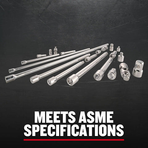 21-Piece Socket Extension And Adapter Set For Tight Spots Built Tough Chrome Finish Corrosion Resistant