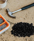 200 Pcs Rubber Cable Grommet Kit With Quick Install No Fuss Easy Setup All Weather Ready Round Hollow Wire Protectors For Distribution Boxes And Garden Fences Black Rubber Wiring Seals That Keep Moisture Out, with screws and hammer