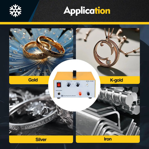 80A Portable Jewelry Spot Welder Kit With Pedal Switch Electric Pulse Welder used for gold, K-gold, silver, and iron applications.