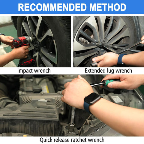 Demonstration of removing nuts with 13 Piece Screw Extractor And Bolt Remover Set With Three Eighths Inch Drive Beefy Heavy Duty Multi Spline Kit