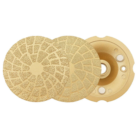 4 Inch Diamond Grinding And Polishing Pads Grit 30 And 50 Aluminum Based Backer For Concrete Granite Marble Stone Shaping Pack Of 3