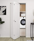 36 Inch By 80 Inch Bifold Barn Door With Hardware Kit White Primed Single Panel Shaker Style Interior Door For Closets