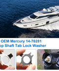 5 Piece Prop Tab Washer Kit For Quicksilver And Mariner Outboard Motors Pro Grade 14 76281 Marine with detailed images of components