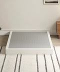Badass Durability Seven Inch Queen Box Spring With Heavy Duty Steel Frame And Tear Resistant Fabric Cover shown in a modern bedroom setting.