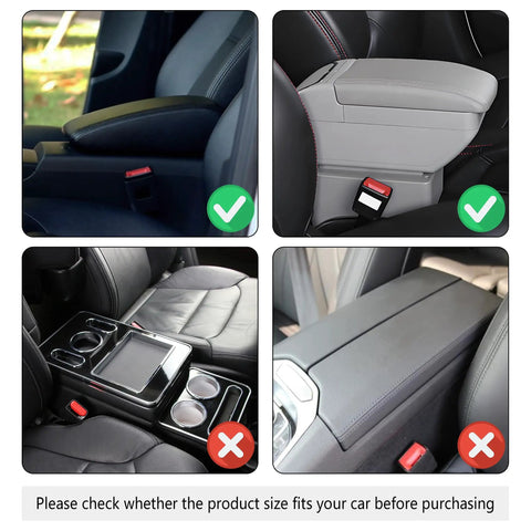 Upgraded Slick Microfiber Car Center Console Cover Universal Armrest Cushion With Nifty Double Side Storage Pockets Pink Ride Pad fitting check images.