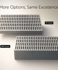 Stacked Foil Lux Disposable Grill Liners in 10-count and 200-count packs, showcasing nonstick aluminum design.