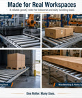 Two Pcs Conveyor Roller 20 Inch Long 1.5 Inch Diameter Galvanized Steel Heavy Duty Replacement For Industrial Conveyor Systems Built To Last Fits Most Roller Setups And Easy Install used on assembly line and warehouse conveyors