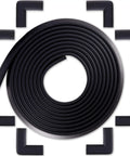 Top Shelf Baby Proofing Edge And Corner Guard Protectors Featuring Twenty Feet Of PreTaped Shock Absorbing Rubber Foam With Eight Thick Furniture Bumpers