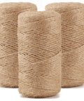 Natural Jute Twine 984 Ft Three Roll Pack Super Handy All Purpose Hemp String For Gardening Plant Ties Gift Wrapping