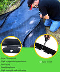 Person installing 2 Inch Tall Landscape Edging Kit For 100 Ft Of Lawn And Garden Border With 5 Connectors And 60 Anchoring Spikes
