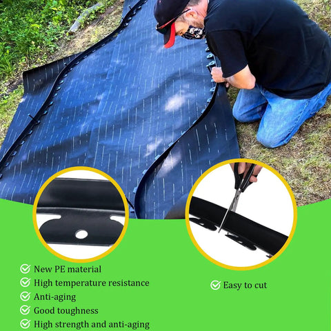 Person installing 2 Inch Tall Landscape Edging Kit For 100 Ft Of Lawn And Garden Border With 5 Connectors And 60 Anchoring Spikes