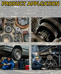 Collage of 20 Ton Hydraulic Gear Puller Set usage in industries, removing car wheels, and industrial gears