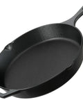 12 Inch Cast Iron Skillet Preseasoned PFAS Free Chef Pan For Stovetop Oven Campfire And Grill Even Heat Distribution