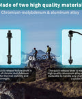 Bike Quick Release Axle Set 1 Pair Front And Rear Hollow Shaft For Road And Mountain Bikes With 25mm Hub Chromoly Steel