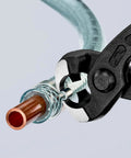 10 99 I220 Ear Clamp Pliers With Front And Side Jaws for hose clamping, showcasing slim head for tight spots, ideal for CV boots and lines.
