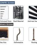 Black Wood Screws Set With 132 Piece Assortment Go To Woodworking Six Sizes In Phillips Drive 1022A Carbon Steel Truss Head Screws comparison image.