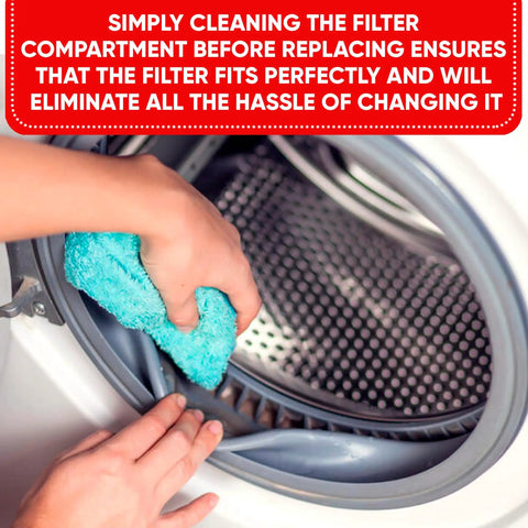 Person cleaning dryer filter compartment for Dryer Lint Filter Replacement For Kenmore Sears, Lint Screen Compatible With AP4457244.
