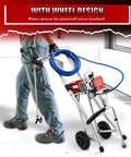 Professional Airless Paint Sprayer Pumping 3300 Psi And 0.47 GPM Flow Rate with wheeled design for easy mobility.