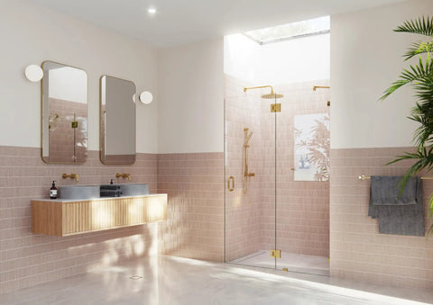 Frameless Shower Door Hinge With Enduroshield Glass Coating For 78 Inch Glass Enclosures In Polished Brass Finish Durable Hinges For Modern Shower Installations High Compatibility And Easy Maintenance, brass hinge on glass shower door