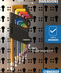 13 Piece SAE Allen Wrench Set With Ball End Hex Keys Color Coded For Quick Size ID L Shaped Alloy Steel Tool Kit For Bike Repairs