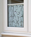 Privacy Glass Window Film Bamboo Pattern 17 Inches By 59 Inches Roll Reusable Static Cling Removable Window Covering on Window