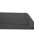 Close-up of Pair Of Small Studio Monitor Isolation Pads With Removable Angled Inserts For 5 Inch Monitors Foam Speaker Cushions