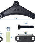 Trailer Shackle Kit For Tandem Axle Double Eye Springs, Heavy Duty Shackle Set with equalizer, bolt, bushing, nut, strap