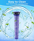 Two Pack Replacement Pre Filter For V6 V7 V8 DC59 DC58 Vacuum Cleaner Replaces Part 965661 01 in water splash background