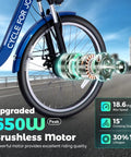 Three Wheel Electric Trike For Adults And Seniors With 48V 13Ah Battery Powerful Motor GCC And UL Certified Safety UL 2849 UL 2272 24-inch wheel