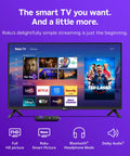 Sleek 32 Inch Full H d Smart Television Packing Hella Crisp Picture Quality And Dead Smooth Streaming Tailored For Chill Bedrooms And Bustling Kitchens displaying Roku interface.