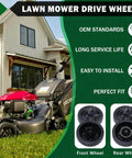 4 Pack 8 Inch Lawn Mower Wheel Kit For Honda HRN216 Front And Rear Replacements, two front and rear wheels for mower installation.