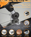 Upgraded Metal Cutter Drill Bit Attachment With Stabilizer Handle For Flat Sheet Iron Steel Copper Aluminum Nibbler Tool Heavy Duty Electric Power Screwdriver Bits Precision Cutting, cutting thin metal sheets.